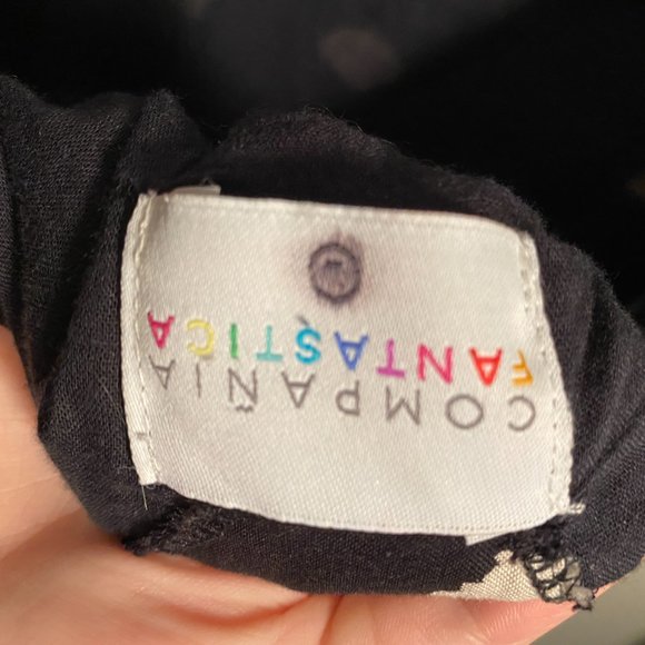 Black and white mini a-linet shirt dress Abstract Dots - Picture 5 of 5